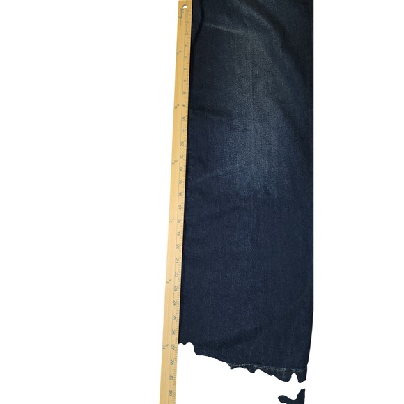 J. Crew 96 Curvy Denim Trouser Jeans Dark Wash Size 29 Wide Leg Barrel - Picture 5 of 6